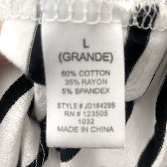 Striped T-Shirt Dress Women's M/L Cotton Stretch Basic Travel Academia Preppy - Picture 9 of 11